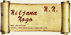 Miljana Nogo vizit kartica